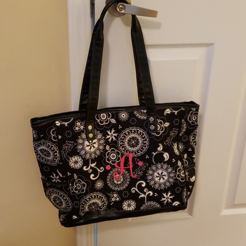 Thirty-one brand tote (hot pink "A" monogram)